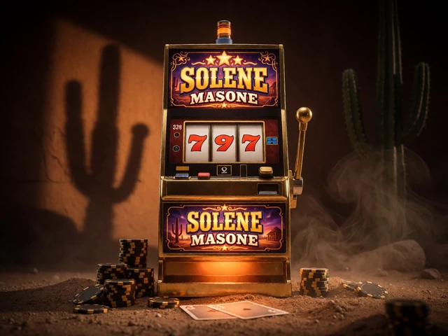 Goldene Slotmaschine im Western-Saloon als Symbol f&uuml;r Lizaro Casino Spiele